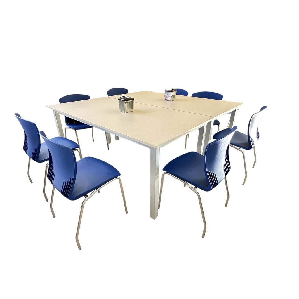 Mesa en metal para comedor institucional