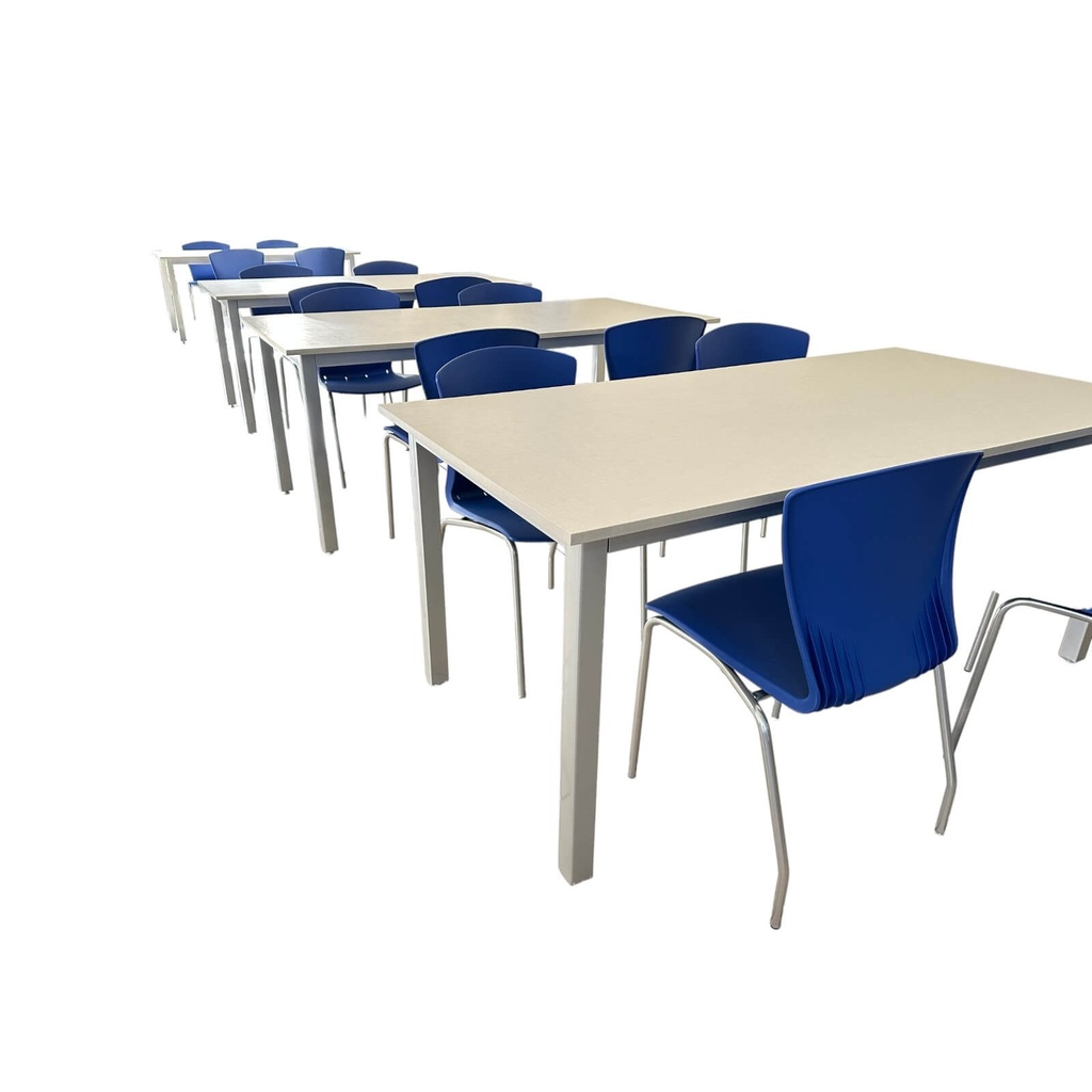 Mesa en metal para comedor institucional