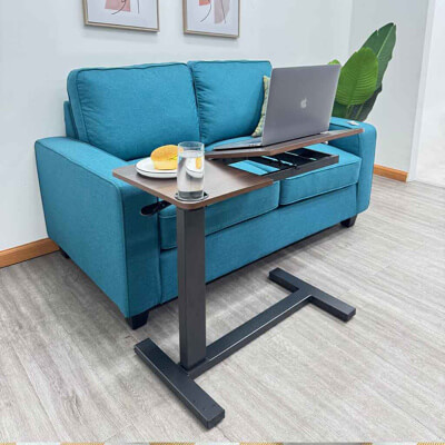 Mesa auxiliar con altura ajustable y rodines