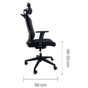 Silla Semi Ejecutiva en malla negra