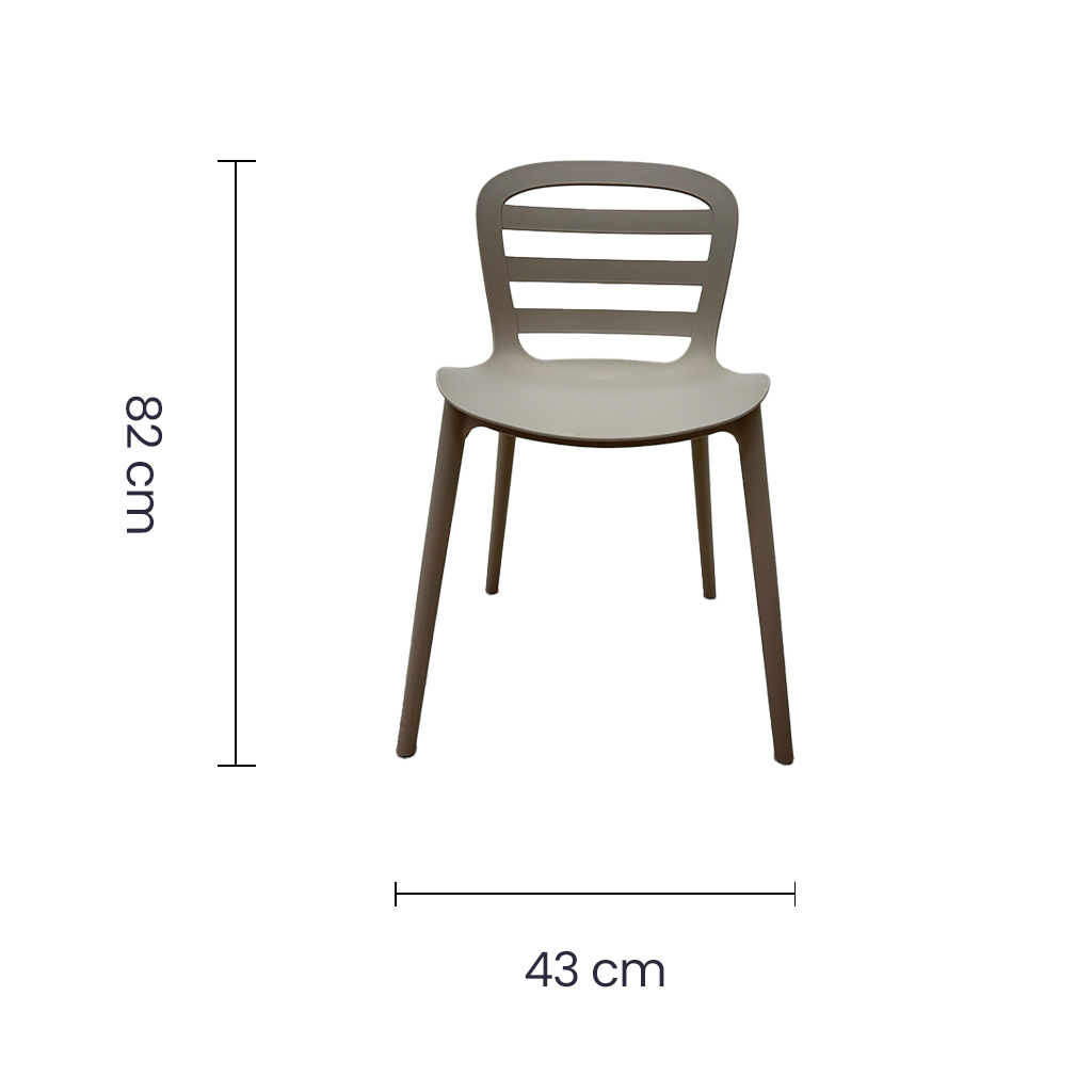 Silla Plástica Taupe