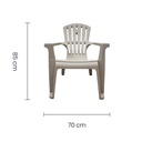Silla plástica con porta vaso