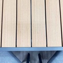 Juego de sala con mesa de aluminio