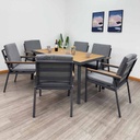  Juego de Comedor 6 Sillas Aluminio
