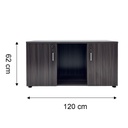 Credenza con puertas y rodines