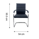 Silla de espera en vinilo negro