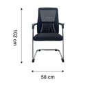 Silla de espera en malla negra