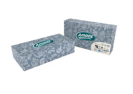Amoos pañuelos faciales de papel desechable cosmetico 70 X 3 capas caja de 24unds- F622701 - 1