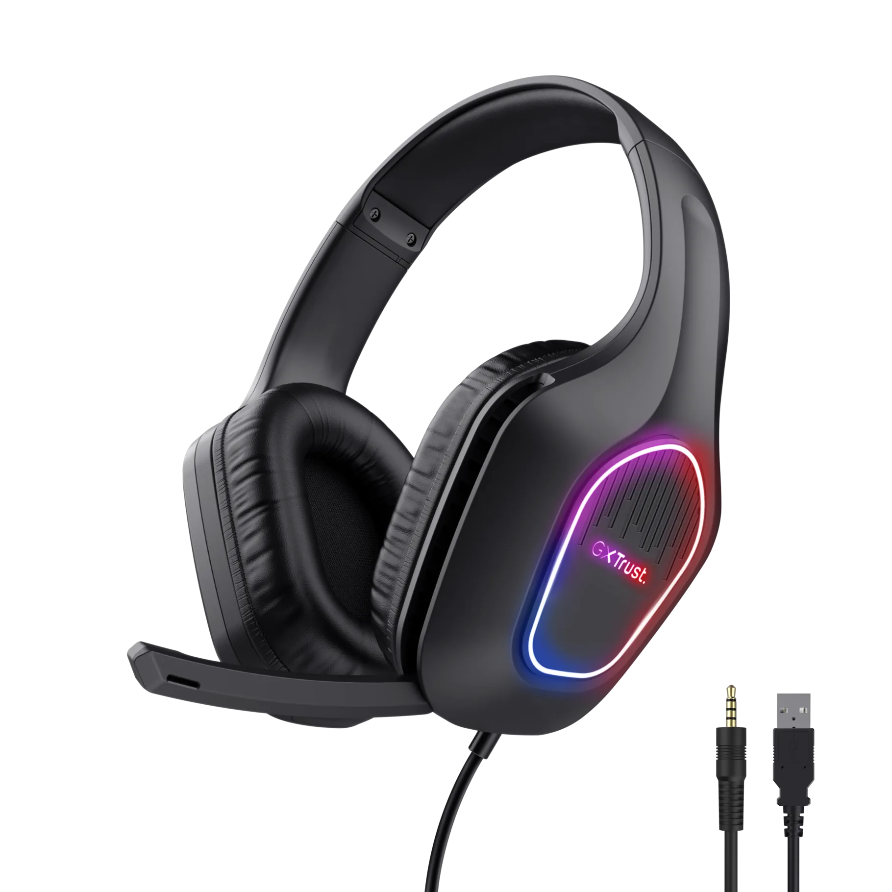 Trust audifonos alambricos gamer iluminacion led multicolor - 25331 - 1