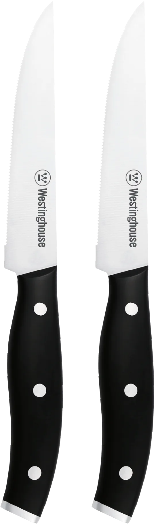 Westinghouse set de dos cuchillos multiusos  5"/13cm acero inoxidable mango con agarre suave - WCKF007502ABK - 1