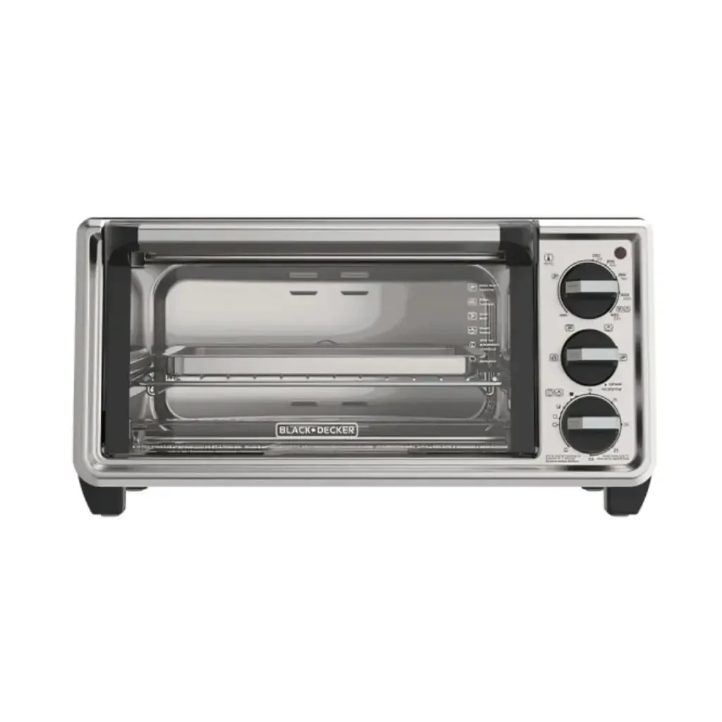 Black + Decker Horno tostador de 4 rebanadas convección natural, TO4130-0SDLA - 1