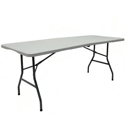 Mesa plegable tipo valija para 6 personas