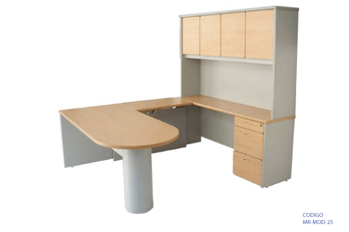 Mueble modular con mueble aéreo incorporado
