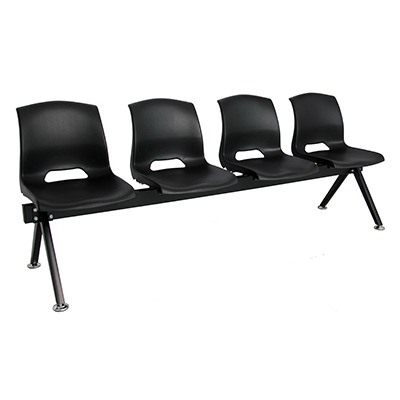 [MR-SE-22] Butaca de espera de 4 puestos color azul y negro