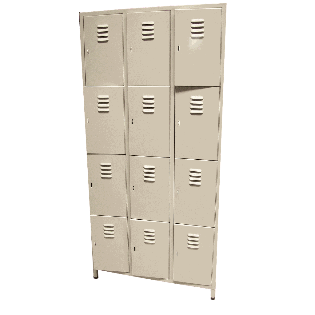 Locker metálico nacional de 12 compartimientos con ventilación