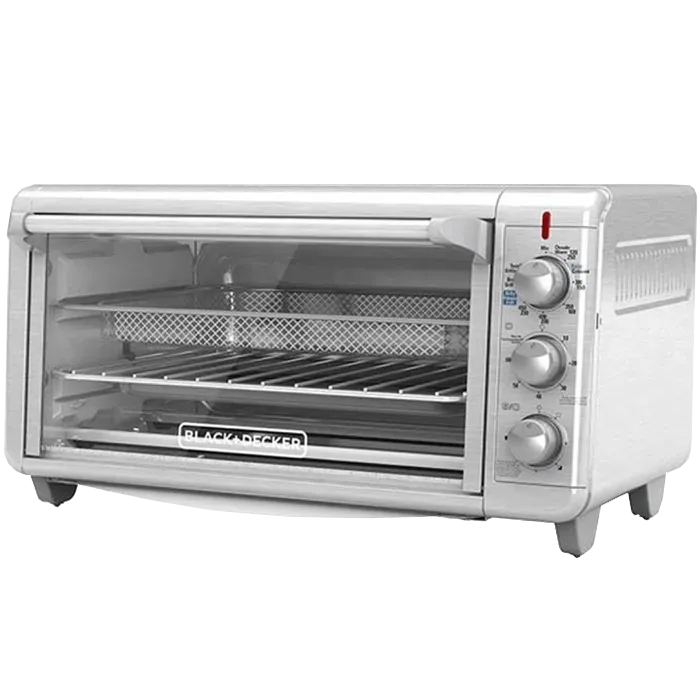 Black + Decker Horno Tostador con Freidora de Aire 8 rebanadas inox TO3265xSS-LA