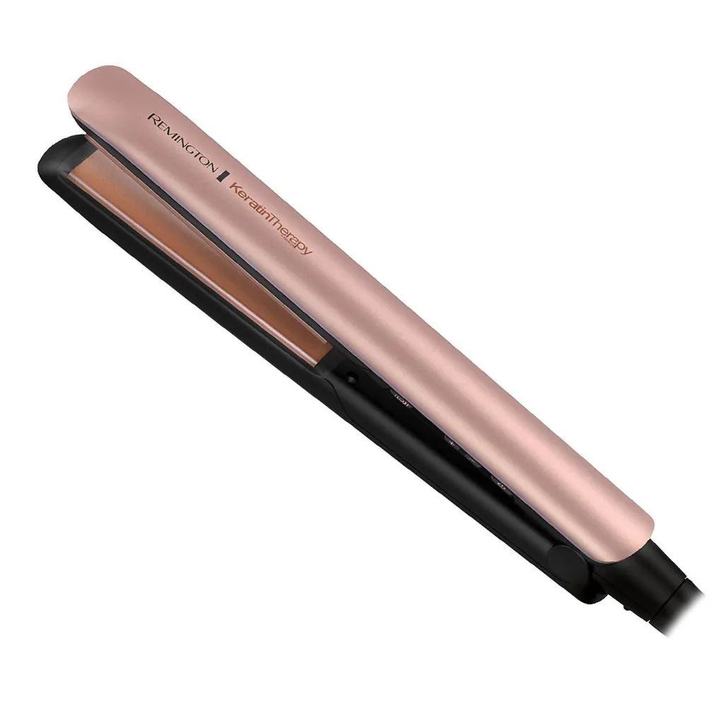 Remington alisadora cabello ceramica 1" keratina beige S8599 (110) F
