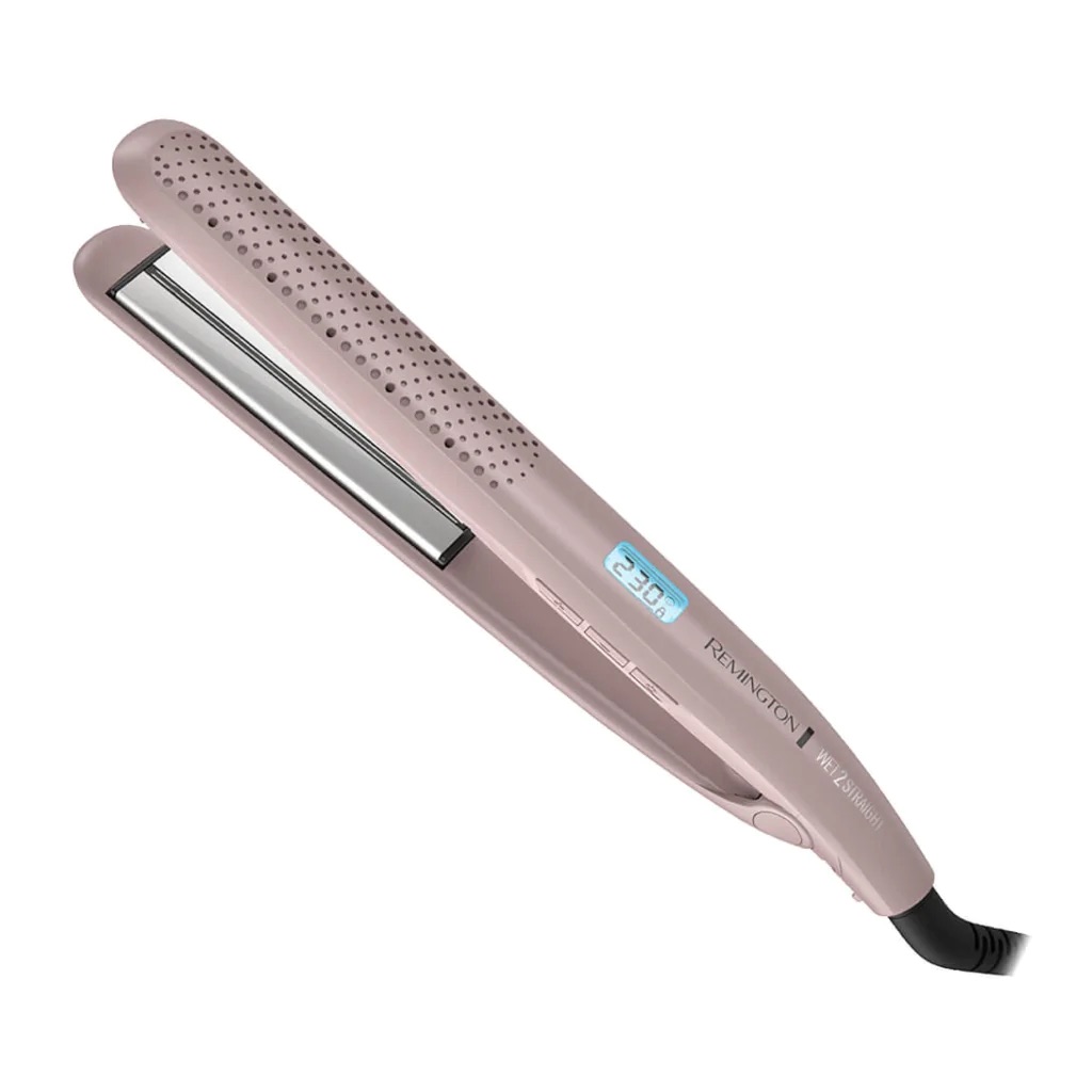 Remington alisadora cabello ceramica 1"con sensor wet2straight rosada S27A (110) FS27A