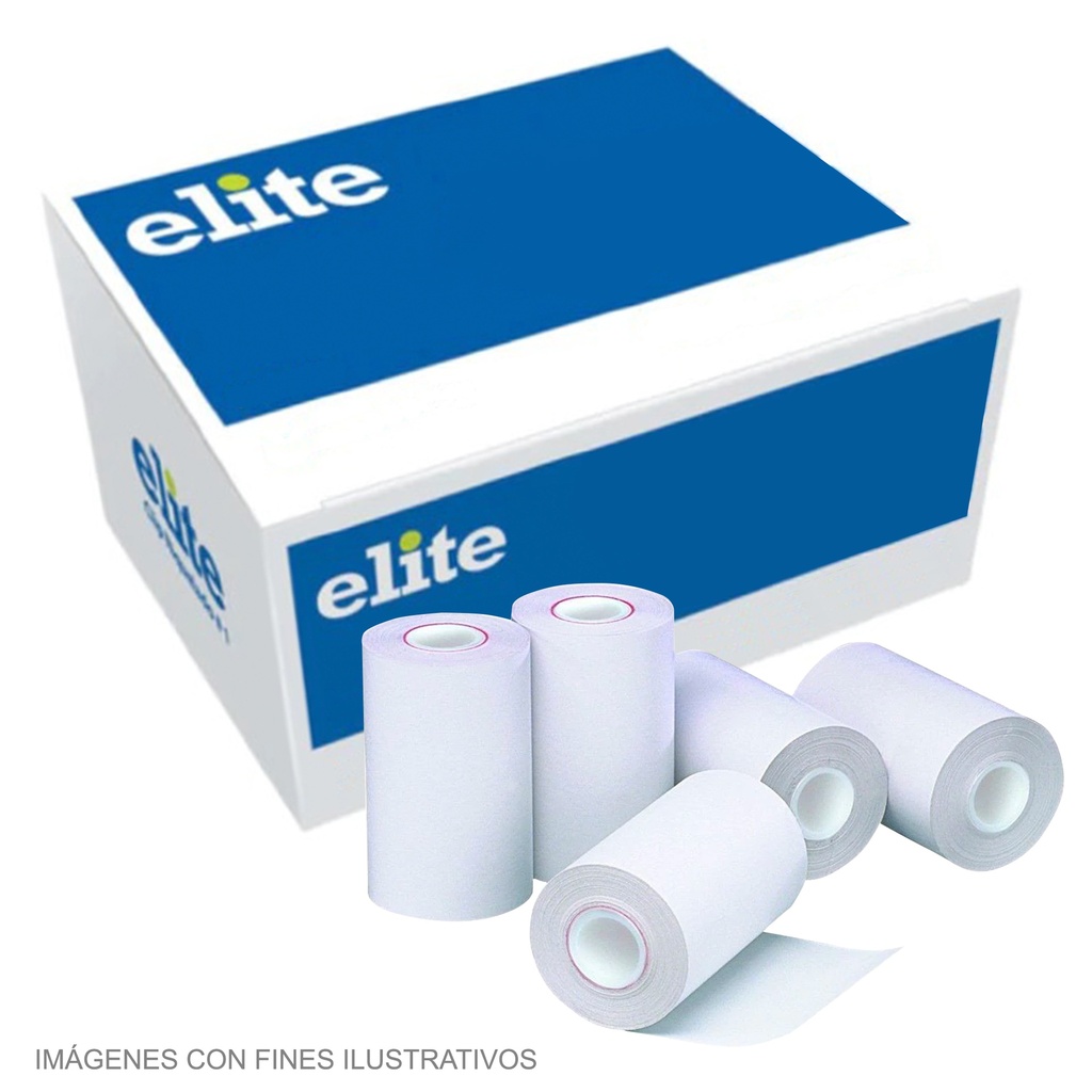 Elite caja rollo papel termico 2 1/4 1t (57mm) para datafono 23 mts T5723MDF 162und