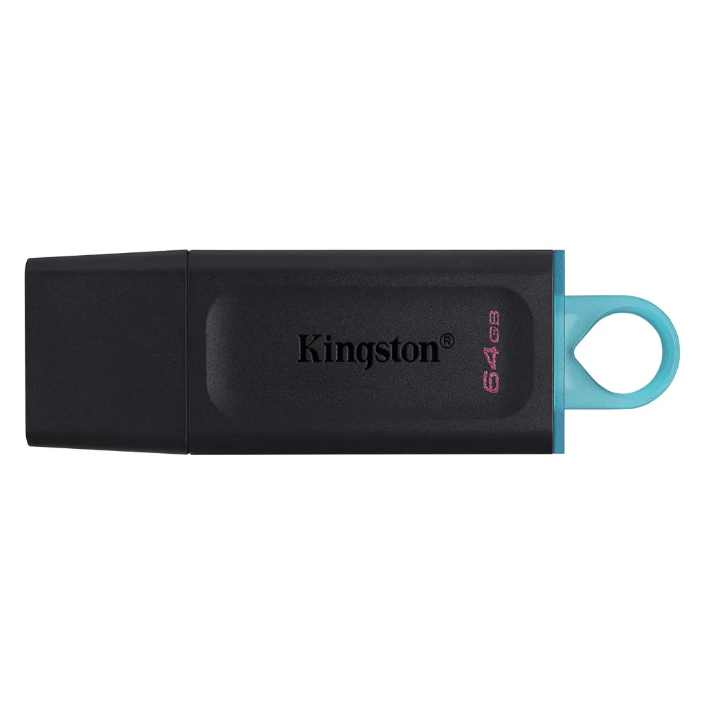 Kingston USB Memoria USB 3.2 Negra con turquesa DTX/64GB