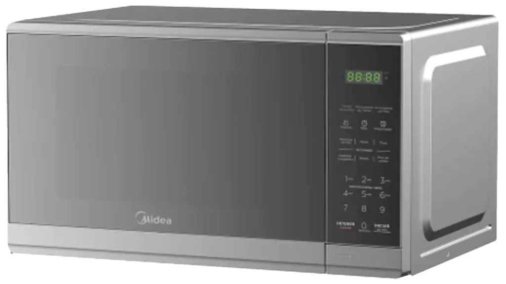 Midea microondas 0.7Pc puerta acabado espejo gabinete Gris-B MMDF07S2MG-CA