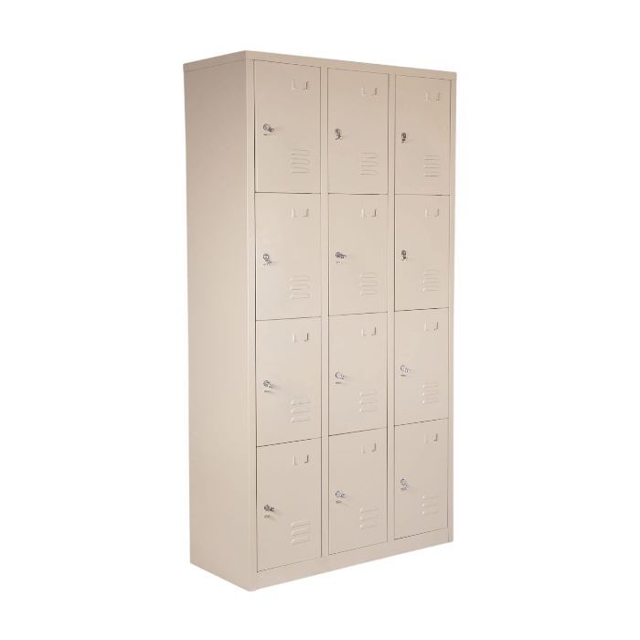 Locker Metálico de 12 Puertas con Aldaba