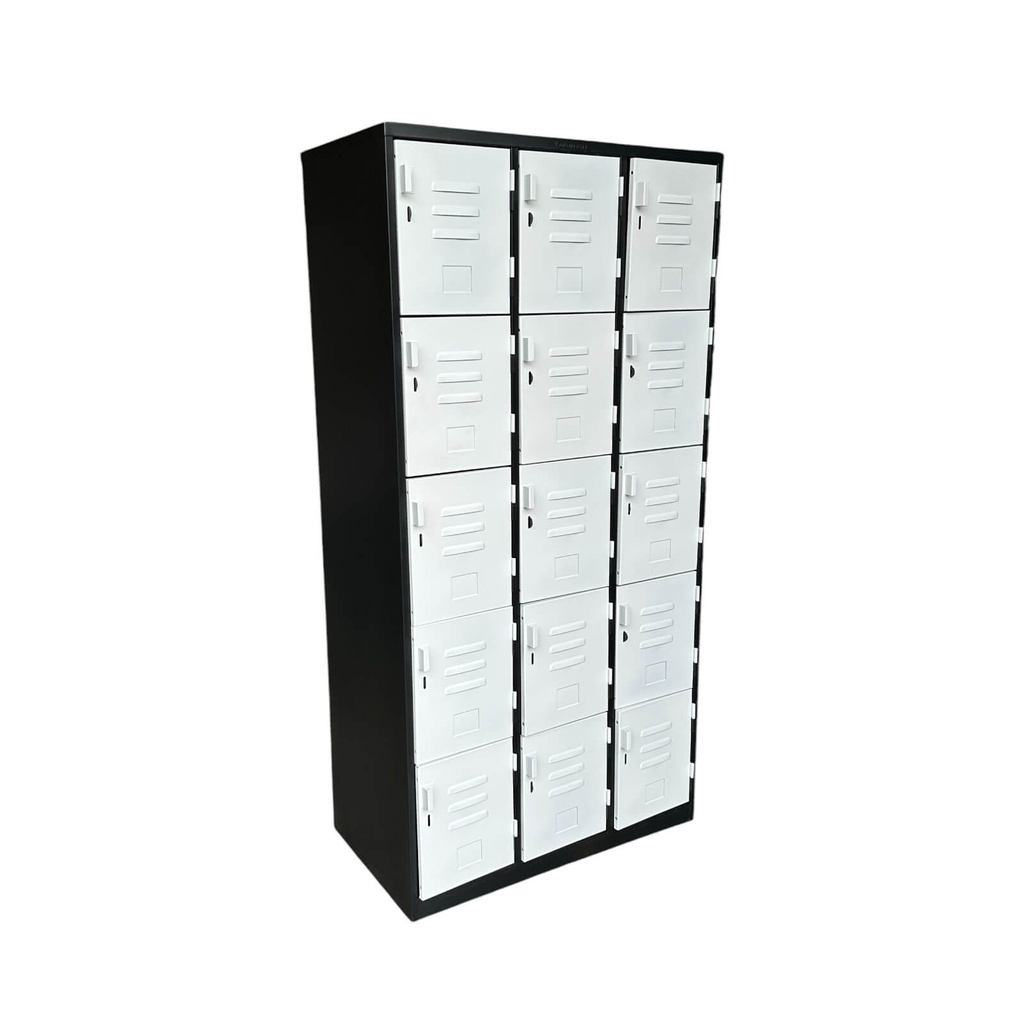 [MC-LK-21] Locker metálico de 15 espacios o compartimentos dos colores