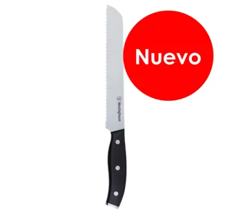 Westinghouse cuchillo para el pan   8""/20cm espiga completa mango suave con remaches triples - WCKTSC15211"