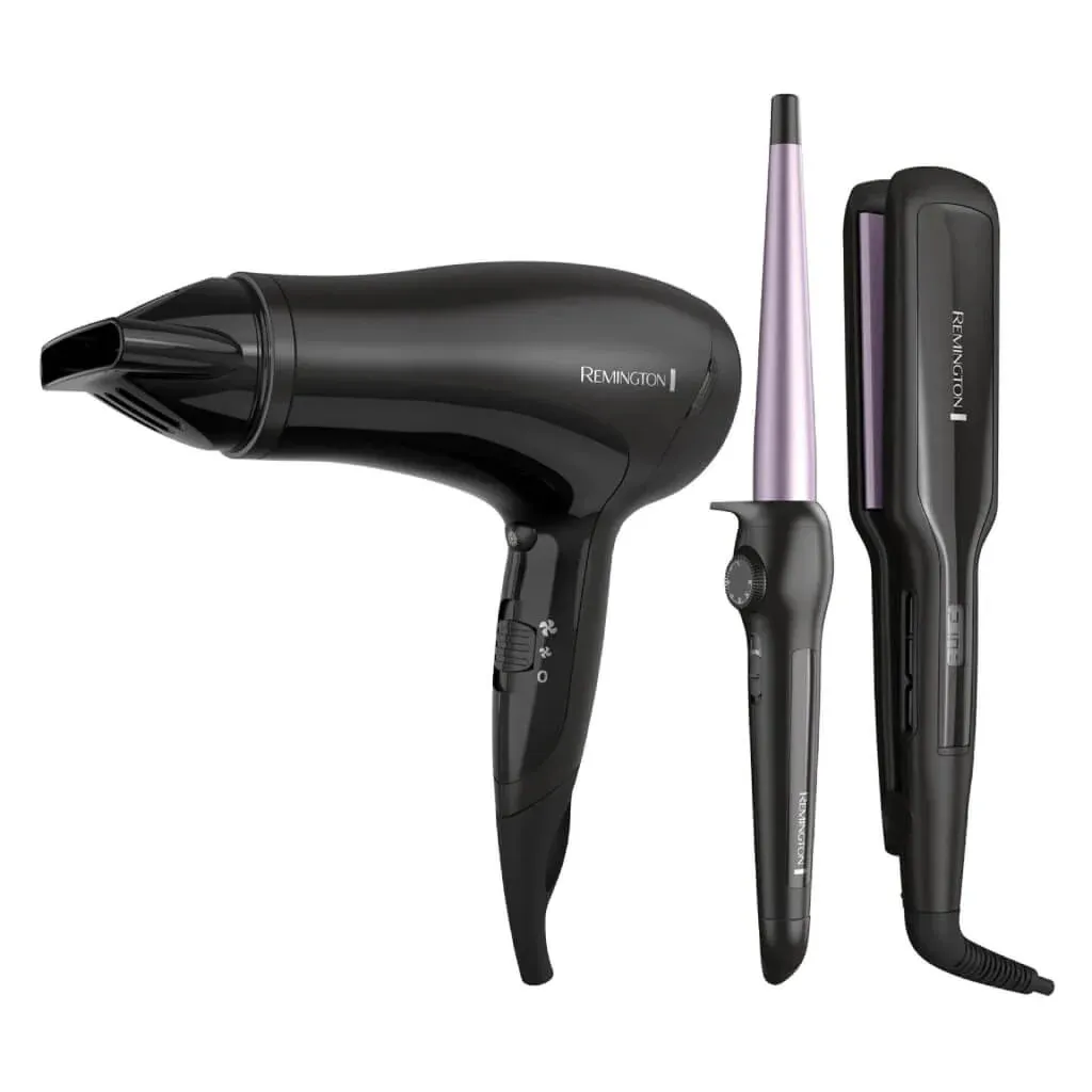 Remington combo alisadora, rizadora y secadora MegaPack Midnight Lilac 3pc-S5520-D3015MLF