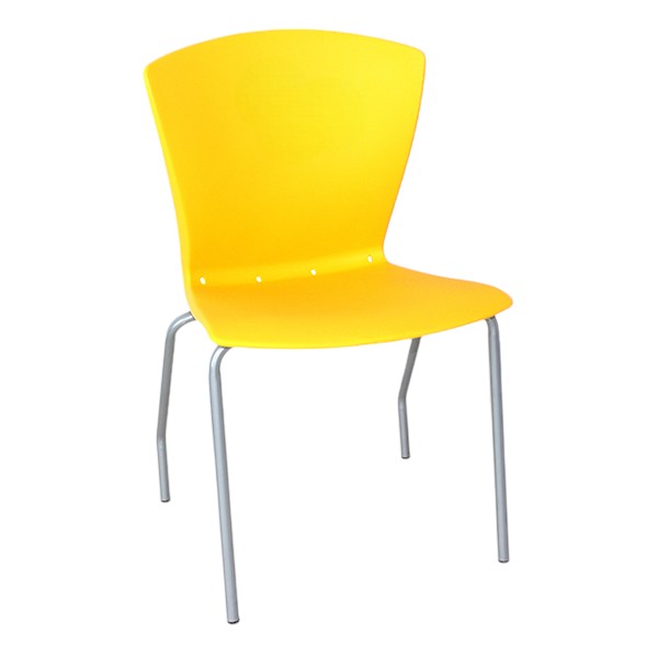 [MR-SE-55-A] Silla apilable sin brazo variedad de colores (Amarillo)