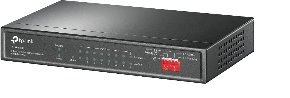 [DTF-TP00274] TP-link switch omada de 9 puertos a 10 / 100Mbps con 8 puertos PoE+ - TL-SF1009P
