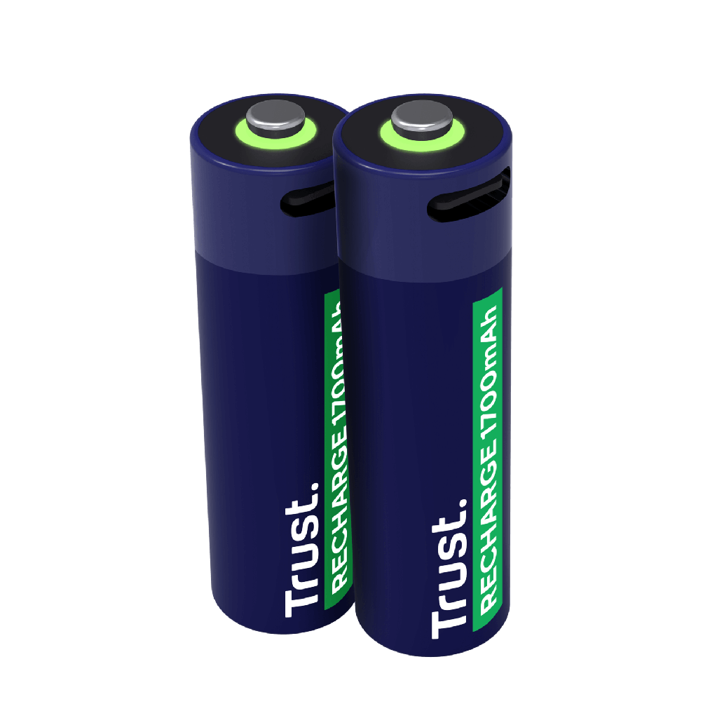 Trust pilas AA recargables en USB-C azul - 25584