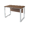 Escritorio Lineal para Oficina en Melamina Nogal París de 120 cm