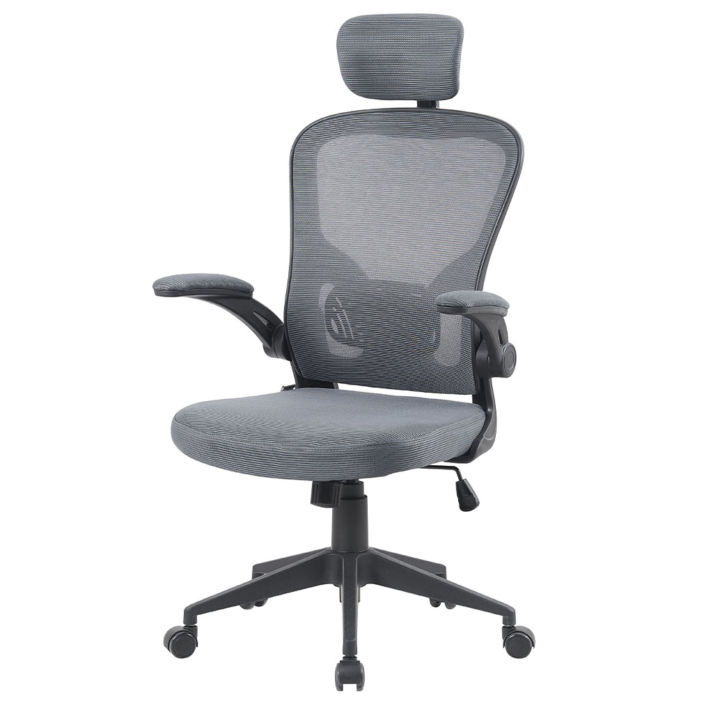 SILLA SEMI-EJECUTIVA MALLA GRIS