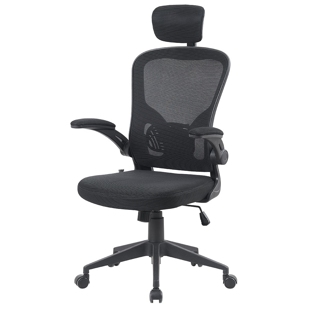 Silla Semi Ejecutiva en Malla Negra  	