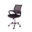 Silla semi ejecutiva en malla negra 