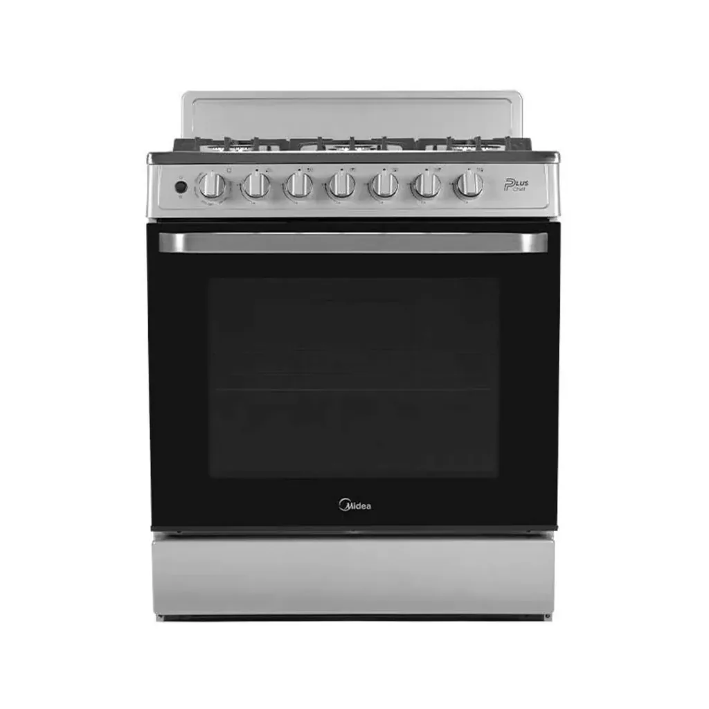 [DTF-MD00103] Midea Cocina a gas 30 pulgadas silver 6 quemadores capelo hierro fundido MGS30FS1BEABG
