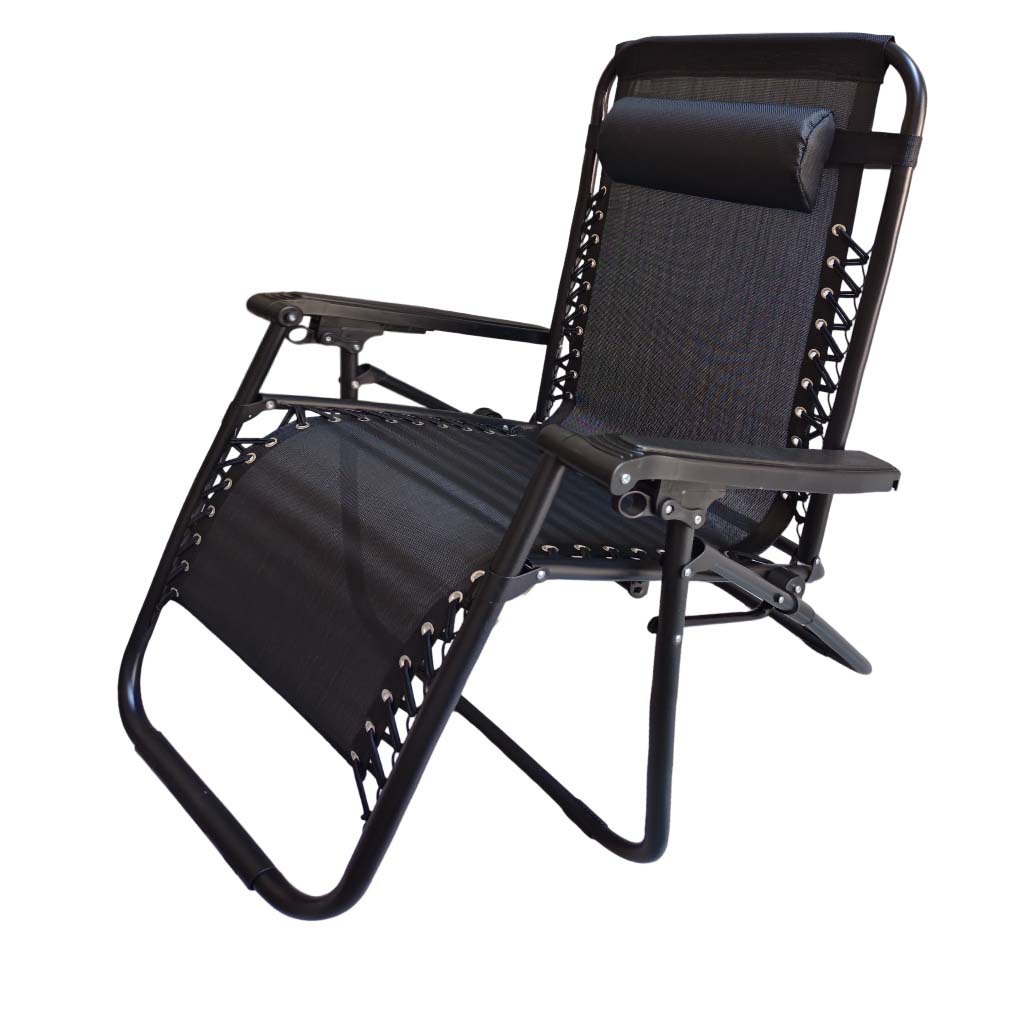 Silla plegable negra