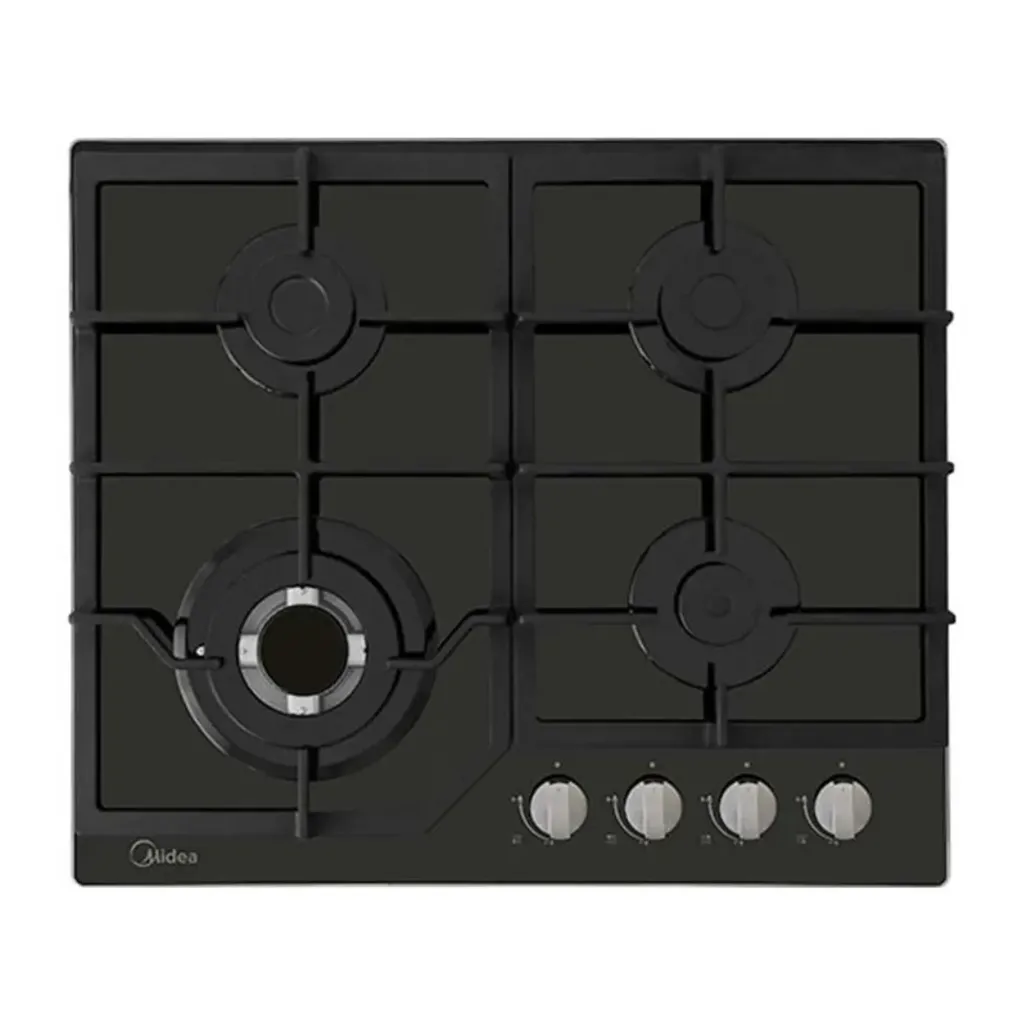 Midea estufa empotrable a gas 24" vidrio color negro MTGB24R3402GG