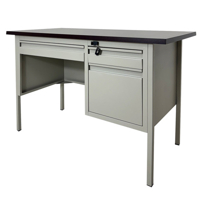 [TK-EM-41] Escritorio con 3 gavetas en metal beige