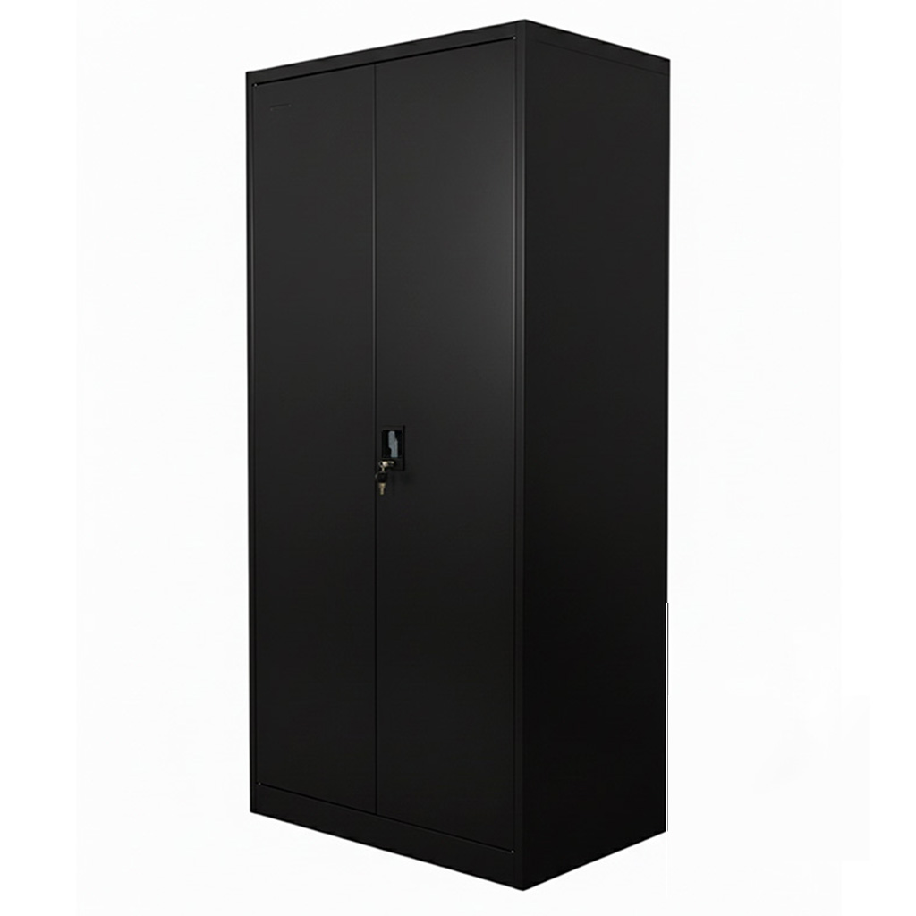 Armario metálico negro de 2 puertas