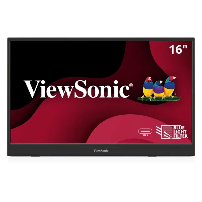 Viewsonic Monitors (Non-Touch) 15.6" Portable 1080p IPS Monitor with USB C and mini-HDMI  VA1653