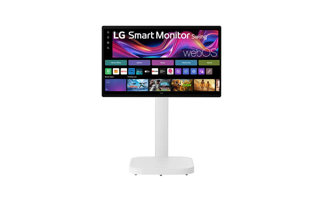 LG Monitor Inteligente Swing de 31.5 pulgadas 4K UHD IPS con Pantalla Táctil y Soporte Rodante. 32U889SA