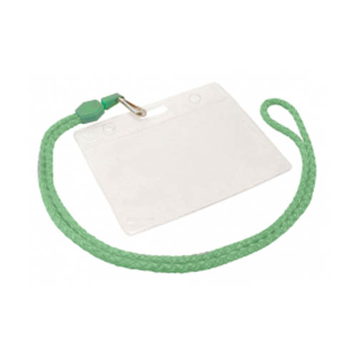 [DTF-BA00041] Barrilito cordon verde con mica para gafete covm25 pk 25 unidades