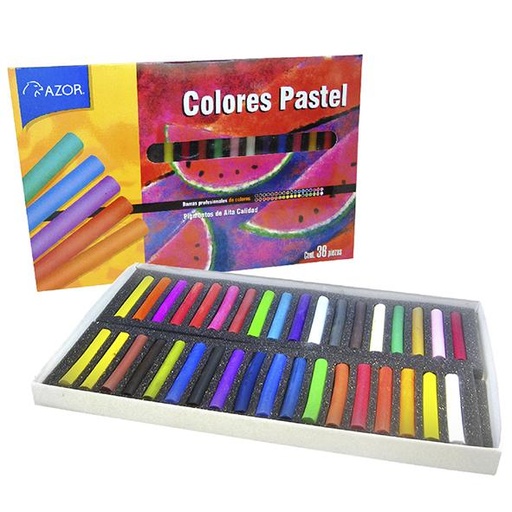 [DTF-GN00002] Azor tizas pastel seca 36 unidades colores surtidos 309.DAD0502