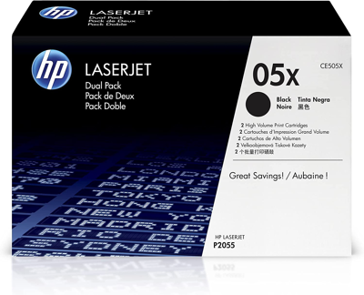 [DTF-HP02068] HP toner de Impresión negros de paquete doble  laserjet CE505Xd