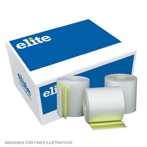 [DTF-EL00079] Elite caja rollo papel quimico 3 x 2 3/4-2t (76x70mm)  (b/a b/r) BA7670DF 50und